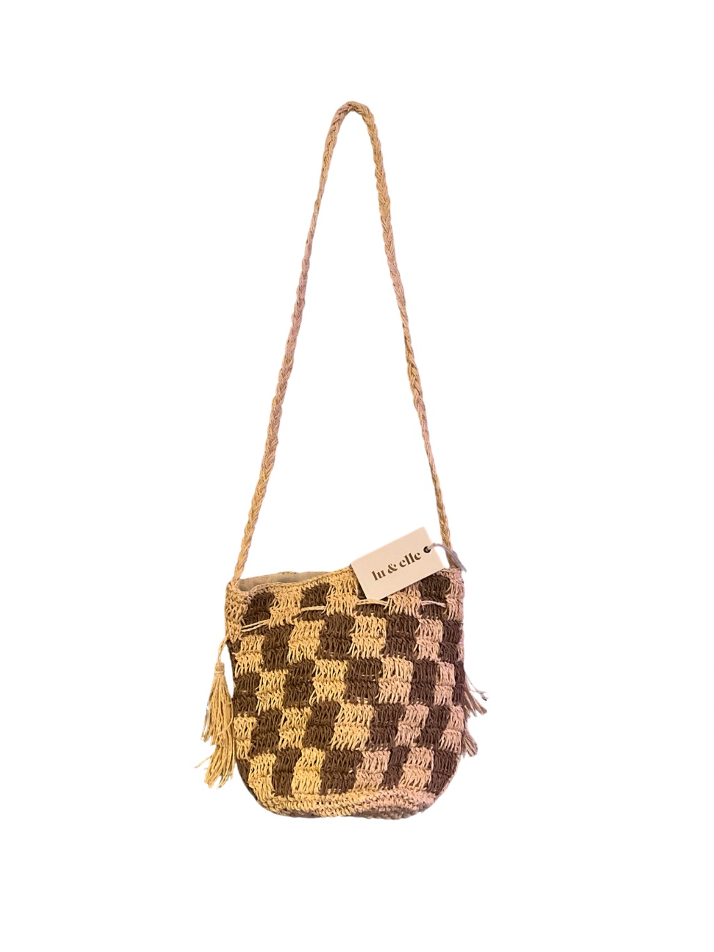 Lu & Elle Seadrift Checkered Bucket Bag